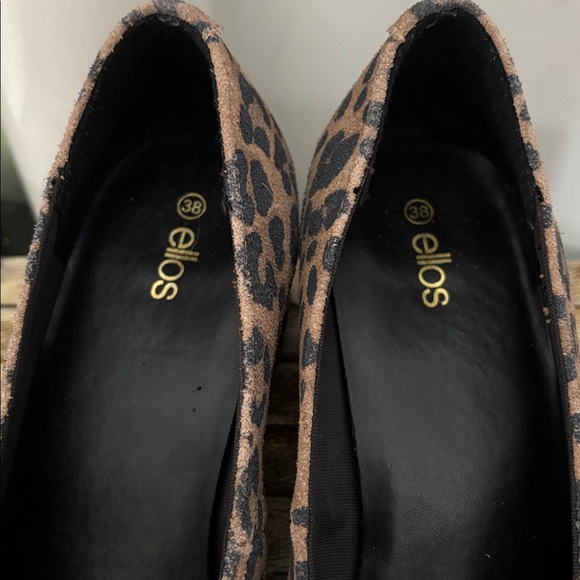 NEW ELLOS (7.5) Leopard Print Suede Leather Block Heel Pumps - EU 38 / 7.5 US - Picture 7 of 15